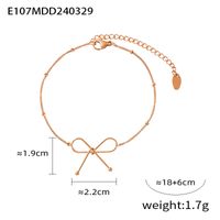 Acier Inoxydable 304 Élégant Style Simple Placage Noeud D'Arc Bracelets Collier sku image 3