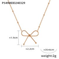 304 Stainless Steel Elegant Simple Style Plating Bow Knot Bracelets Necklace sku image 6