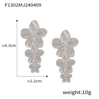 1 Pair Basic Flower Butterfly Titanium Steel Drop Earrings sku image 2