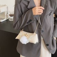 Women's Medium Pu Leather Solid Color Classic Style Streetwear Flip Cover Crossbody Bag sku image 4