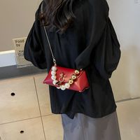 Women's Medium Pu Leather Solid Color Basic Classic Style Flip Cover Handbag main image 2