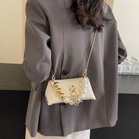 Women's Medium Pu Leather Solid Color Basic Classic Style Flip Cover Handbag main image 7