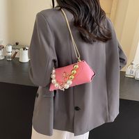 Women's Medium Pu Leather Solid Color Basic Classic Style Flip Cover Handbag main image 3