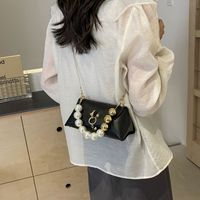 Women's Medium Pu Leather Solid Color Basic Classic Style Flip Cover Handbag main image 6