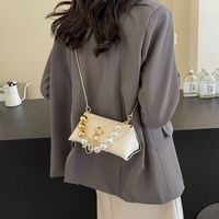 Women's Medium Pu Leather Solid Color Basic Classic Style Flip Cover Handbag sku image 5