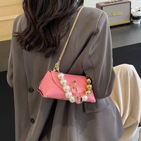 Women's Medium Pu Leather Solid Color Basic Classic Style Flip Cover Handbag sku image 6
