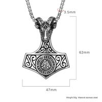 Hip-Hop Retro Geometric Sheep 304 Stainless Steel 18K Gold Plated Unisex Pendant Necklace main image 2