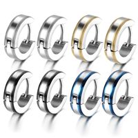 1 Piece Basic Modern Style Classic Style Round 304 Stainless Steel Hoop Earrings main image 5
