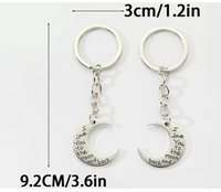 Basic Simple Style Classic Style Moon Heart Shape Alloy Plating Valentine'S Day Bag Pendant Keychain main image 2