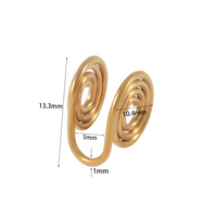 1 Piece Basic Simple Style Classic Style Irregular 304 Stainless Steel 18K Gold Plated Ear Cuffs main image 2