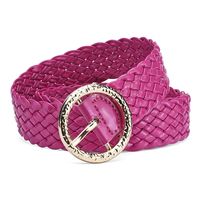Vacation Solid Color Pu Leather Alloy Women's Woven Belts sku image 8