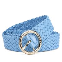 Vacation Solid Color Pu Leather Alloy Women's Woven Belts sku image 6