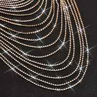 Wholesale Jewelry Exaggerated Shiny Geometric Alloy Rhinestones Plating Inlay Layered Necklaces main image 7