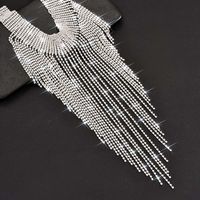 Wholesale Jewelry Exaggerated Shiny Chain Alloy Rhinestones Plating Inlay Necklace main image 5