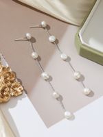 1 Pair Simple Style Classic Style Solid Color Freshwater Pearl Copper Alloy Drop Earrings main image 8