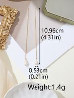 1 Pair Simple Style Classic Style Solid Color Freshwater Pearl Copper Alloy Drop Earrings main image 10
