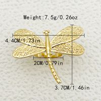 Elegant Glam Artistic Flower Dragonfly 304 Stainless Steel 14K Gold Plated Rings In Bulk sku image 2