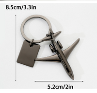 Modern Style Classic Style Rectangle Airplane Alloy Plating Bag Pendant Keychain main image 2