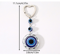 IG-Stil Klassischer Stil Pendeln Teufels Auge Herzform Glas Schmelzguss Taschenanhänger Schlüsselbund main image 2