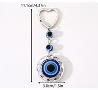 IG Style Classic Style Commute Devil's Eye Heart Shape Glass Casting Bag Pendant Keychain main image 2