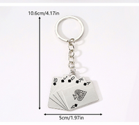 Einfacher Stil Pendeln Poker Legierung Überzug Taschenanhänger Schlüsselbund main image 2