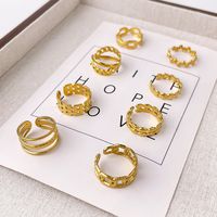 Simple Style Classic Style Solid Color 304 Stainless Steel 18K Gold Plated Rings In Bulk main image 6