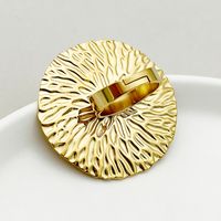 Casual Hawaiian Sweet Flower 304 Stainless Steel 14K Gold Plated Zircon Rings In Bulk main image 4