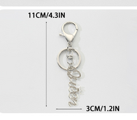 Simple Style Classic Style Commute Letter Crown Alloy Inlay Rhinestones Bag Pendant Keychain main image 2