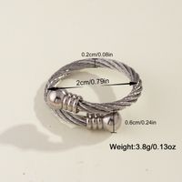 Casual Simple Style Geometric Solid Color 304 Stainless Steel 18K Gold Plated Adjustable Ring In Bulk main image 3
