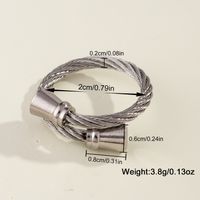 Casual Simple Style Geometric Solid Color 304 Stainless Steel 18K Gold Plated Adjustable Ring In Bulk main image 2