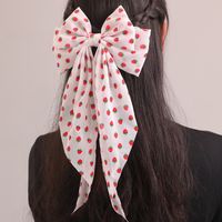 Women's Beach Sweet Simple Style Ditsy Floral Fruit Heart Shape Alloy Cloth Printing Hair Clip main image 3