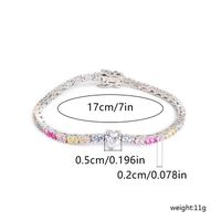 Wholesale Elegant French Style Heart Shape Copper Inlay Gold Plated Zircon Bracelets Tennis Bracelet main image 3