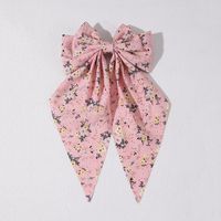 Women's Beach Sweet Simple Style Ditsy Floral Fruit Heart Shape Alloy Cloth Printing Hair Clip sku image 3