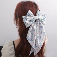 Women's Beach Sweet Simple Style Ditsy Floral Fruit Heart Shape Alloy Cloth Printing Hair Clip main image 8