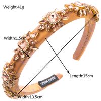 Women's Casual Vacation Classic Style Color Block Alloy Cloth Glass Inlay Glass Hair Band main image 2