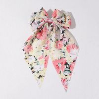 Women's Beach Sweet Simple Style Ditsy Floral Fruit Heart Shape Alloy Cloth Printing Hair Clip sku image 7