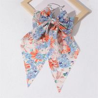 Women's Beach Sweet Simple Style Ditsy Floral Fruit Heart Shape Alloy Cloth Printing Hair Clip sku image 8