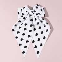 Women's Beach Sweet Simple Style Ditsy Floral Fruit Heart Shape Alloy Cloth Printing Hair Clip sku image 6