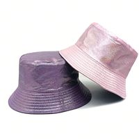 Unisex Hip-Hop Exaggerated Gradient Color Solid Color Fish Scales Printing And Dyeing Handmade Wide Eaves Bucket Hat main image 6