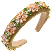 Women's Vacation Classic Style Color Block Alloy Cloth Glass Plating Inlay Glass Hair Band sku image 3