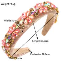 Women's Vacation Classic Style Color Block Alloy Cloth Glass Plating Inlay Glass Hair Band main image 2
