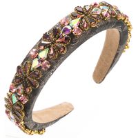 Women's Vacation Classic Style Color Block Alloy Cloth Glass Plating Inlay Glass Hair Band sku image 1