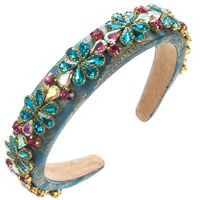 Women's Vacation Classic Style Color Block Alloy Cloth Glass Plating Inlay Glass Hair Band sku image 2
