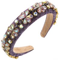 Women's Vacation Classic Style Color Block Alloy Cloth Glass Plating Inlay Glass Hair Band sku image 4