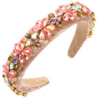 Women's Vacation Classic Style Color Block Alloy Cloth Glass Plating Inlay Glass Hair Band sku image 5