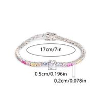 De Gros Élégant À La Française Forme De Cœur Le Cuivre Incruster Plaqué Or Zircon Bracelets Bracelet Tennis sku image 2