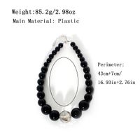 Wholesale Jewelry Simple Style Solid Color Oversized Round Plastic Beaded Necklace main image 2