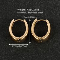 1 Pair Modern Style Simple Style Solid Color Polishing 304 Stainless Steel 18K Gold Plated Earrings main image 7