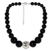 Wholesale Jewelry Simple Style Solid Color Oversized Round Plastic Beaded Necklace sku image 1