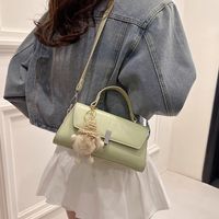 Women's Medium Pu Leather Solid Color Classic Style Sewing Thread Lock Clasp Crossbody Bag main image 3